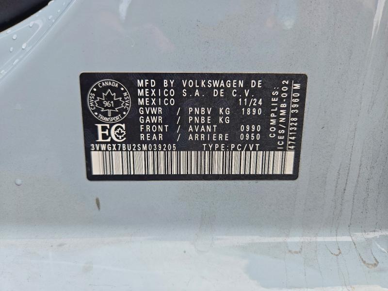 Aukcja sprzedaży 2025 Volkswagen Jetta, vin: 3VWGX7BU2SM039205, numer aukcji: 71048606
