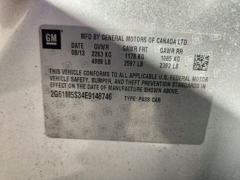 2014 Cadillac Xts მანქანა იყიდება აუქციონზე, vin: 2G61M5S34E9148746, აუქციონის ნომერი: 71913276