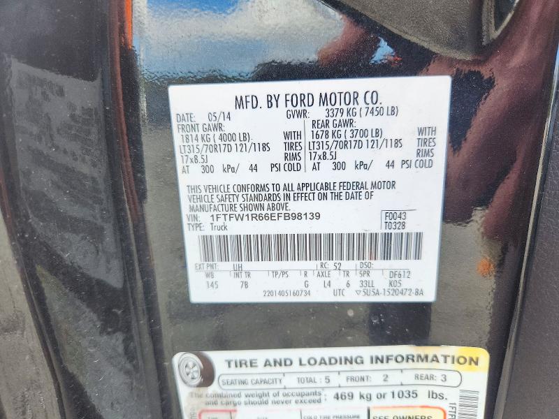 2014 Ford F150 მანქანა იყიდება აუქციონზე, vin: 1FTFW1R66EFB98139, აუქციონის ნომერი: 72733306