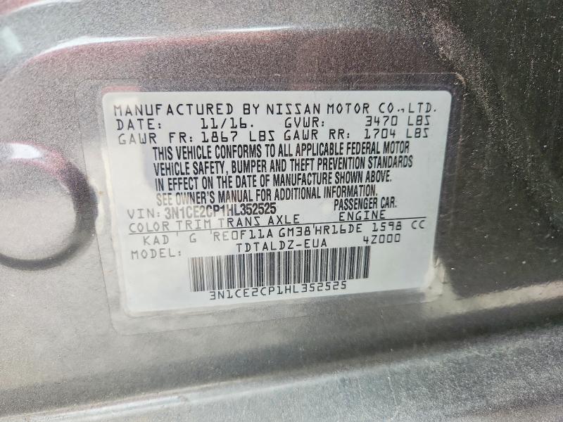 Aukcja sprzedaży 2017 Nissan Versa Note, vin: 3N1CE2CP1HL352525, numer aukcji: 71258396