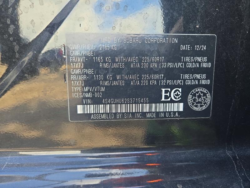 Продажа на аукционе авто 2025 Subaru Crosstrek, vin: 4S4GUHU62S3715455, номер лота: 71581046