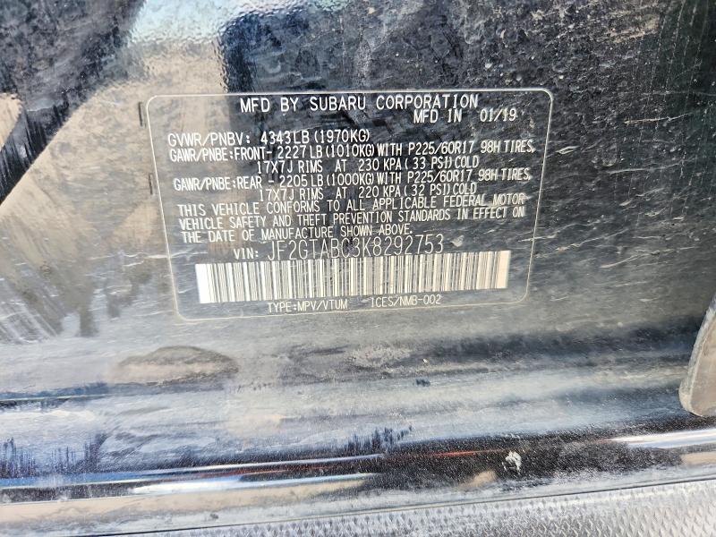 Продажа на аукционе авто 2019 Subaru Crosstrek, vin: JF2GTABC3K8292753, номер лота: 71322696