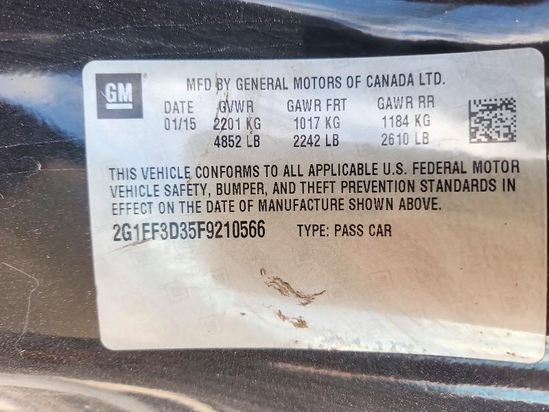73069976 :رقم المزاد ، 2G1FF3D35F9210566 vin ، 2015 Chevrolet Camaro مزاد بيع