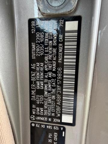 Auction sale of the 1999 Mercedes-benz Sl, vin: WDBFA68F3XF179806, lot number: 72748786