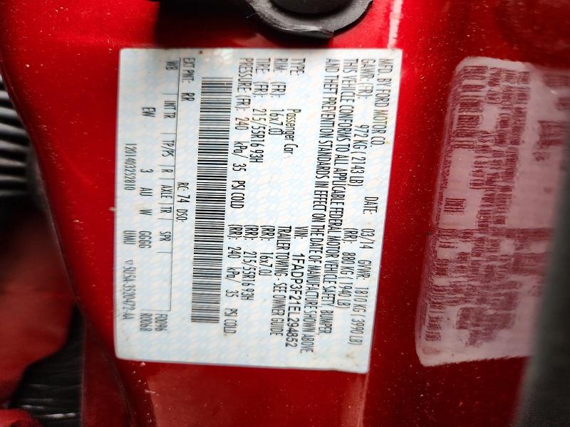 Aukcja sprzedaży 2014 Ford Focus, vin: 1FADP3F21EL294852, numer aukcji: 71315046