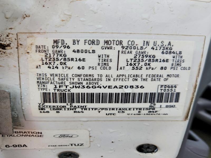 Aukcja sprzedaży 1997 Ford F350, vin: 1FTJW36G4VEA20836, numer aukcji: 70611166