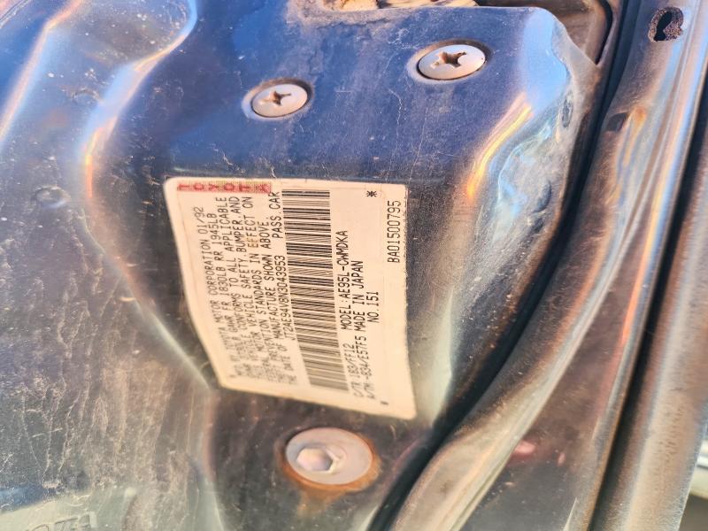 Продажа на аукционе авто 1989 Toyota Corolla, vin: JT2AE96V5K0059456, номер лота: 68966606