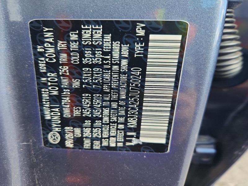 Продаж на аукціоні авто 2018 Hyundai Tucson, vin: KM8J3CA25JU750240, номер лоту: 68016106