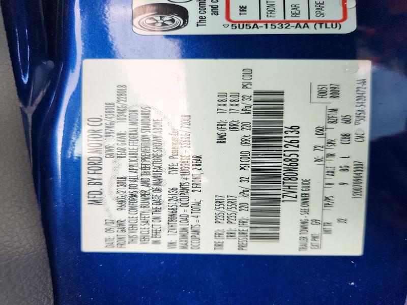 Aukcja sprzedaży 2008 Ford Mustang, vin: 1ZVHT80N685126136, numer aukcji: 72453766