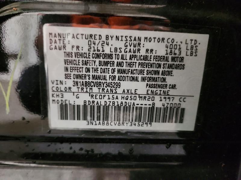 Aukcja sprzedaży 2024 Nissan Sentra, vin: 3N1AB8CV8RY345299, numer aukcji: 71843576