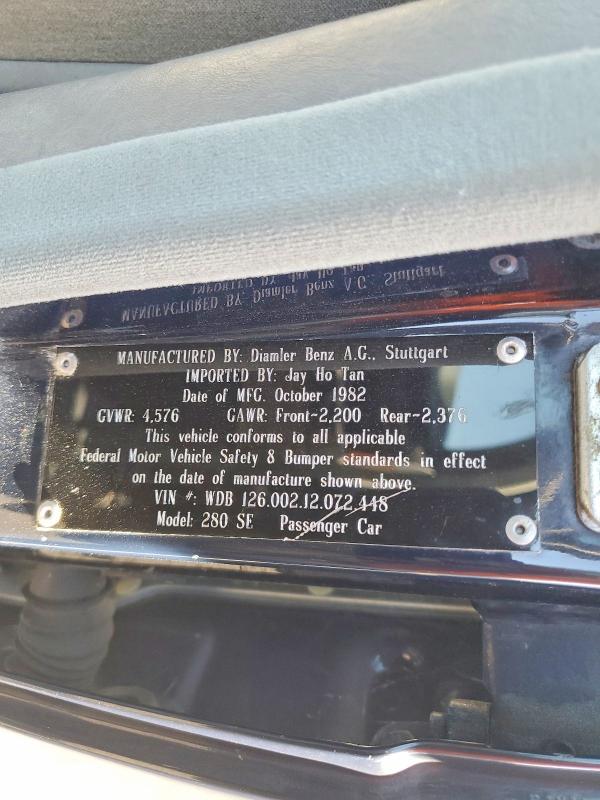 Продаж на аукціоні авто 1982 Mercedes-benz 280, vin: WDB12602212072448, номер лоту: 71224966