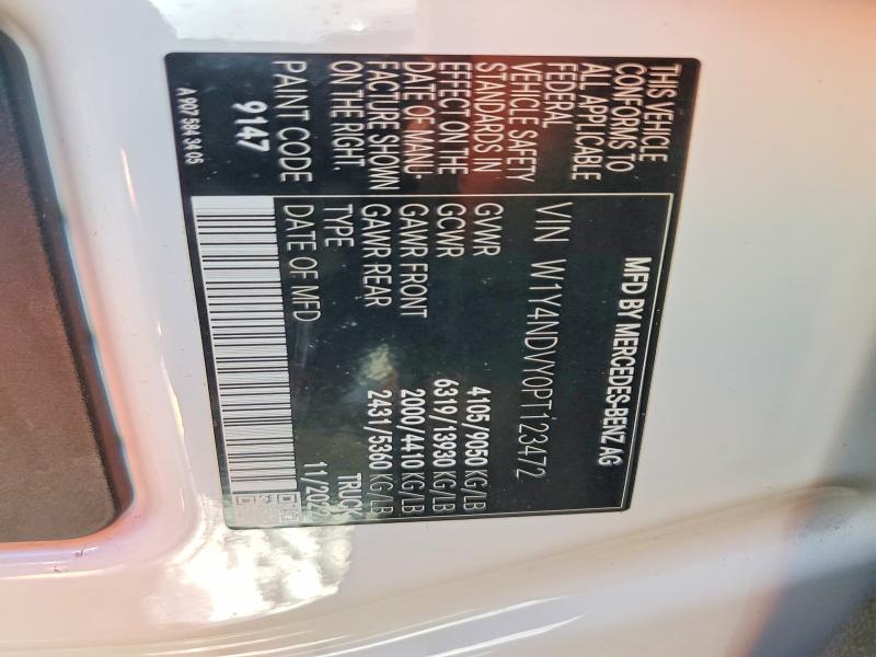 67718696 :رقم المزاد ، W1Y4NDVY0PT123472 vin ، 2023 Mercedes-benz Sprinter مزاد بيع