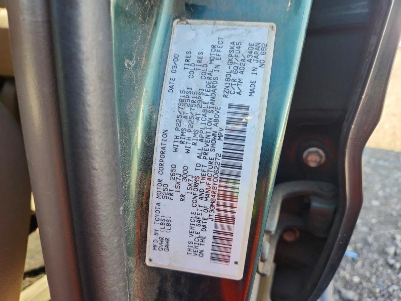 70503196 :رقم المزاد ، JT3GM84R8Y0062272 vin ، 2000 Toyota 4runner مزاد بيع