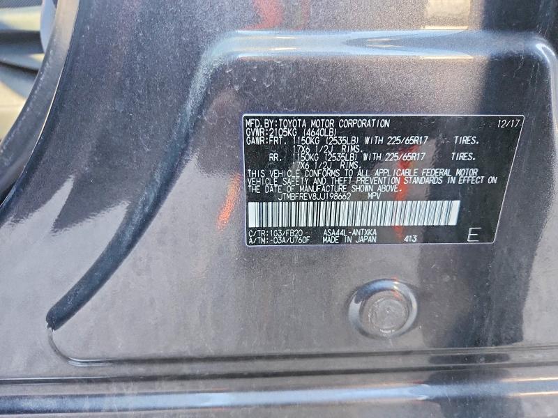 Продажа на аукционе авто 2018 Toyota Rav4, vin: JTMBFREV8JJ198662, номер лота: 71804346
