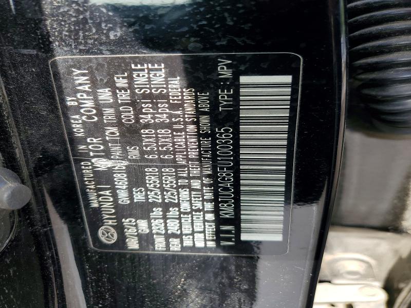 2015 Hyundai Tucson მანქანა იყიდება აუქციონზე, vin: KM8JUCAG8FU100365, აუქციონის ნომერი: 70893966