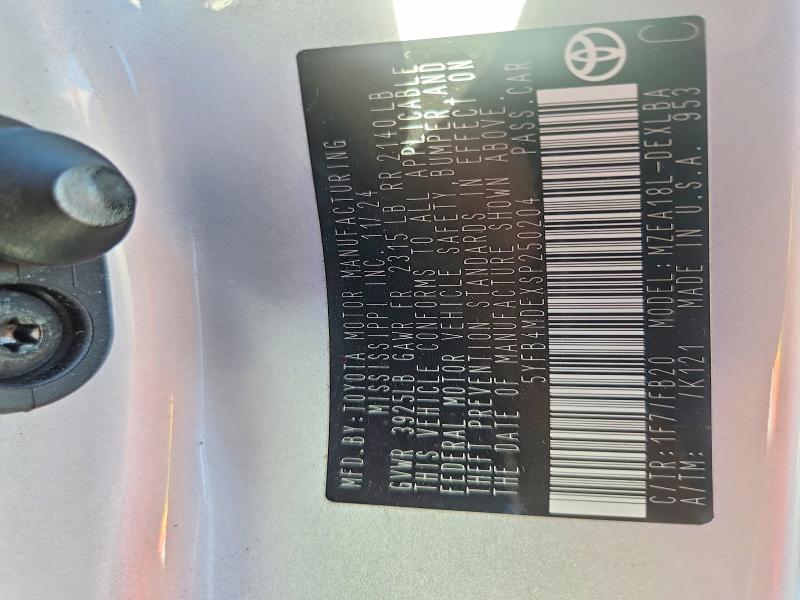 71251136 :رقم المزاد ، 5YFB4MDEXSP250204 vin ، 2025 Toyota Corolla مزاد بيع