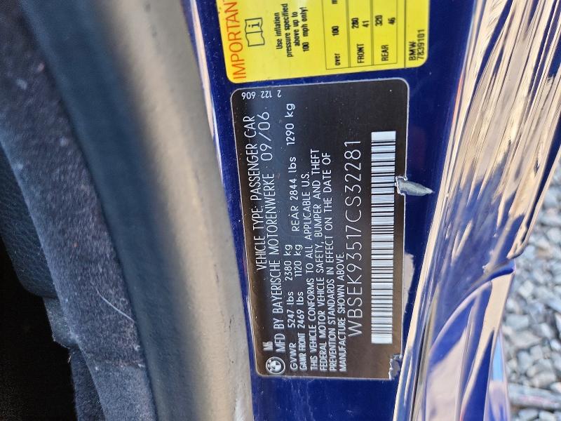 Aukcja sprzedaży 2007 Bmw M6, vin: WBSEK93517CS32281, numer aukcji: 71602906