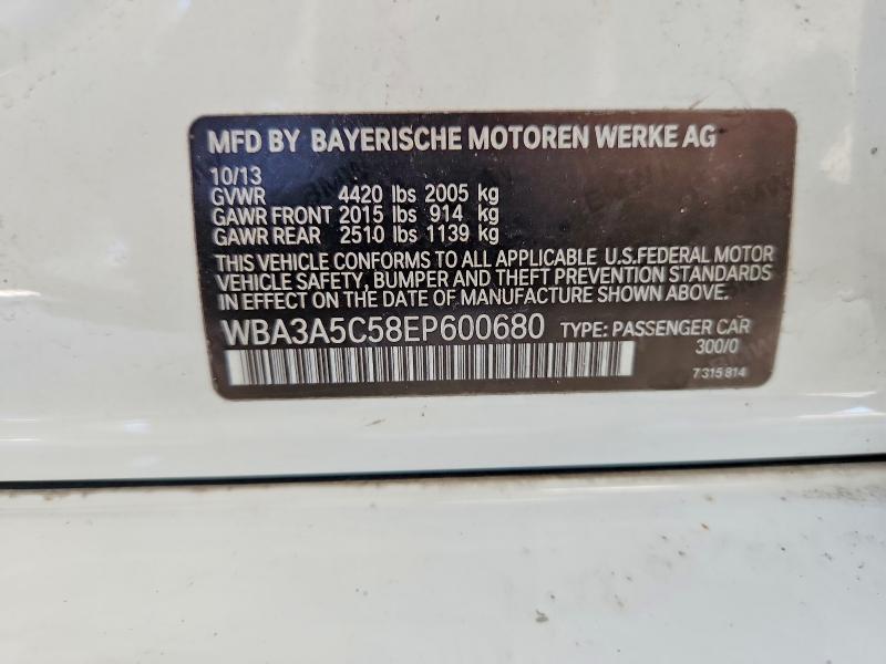 2014 Bmw 328 მანქანა იყიდება აუქციონზე, vin: WBA3A5C58EP600680, აუქციონის ნომერი: 71432946