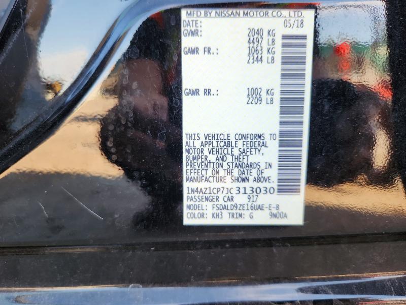 71913526 :رقم المزاد ، 1N4AZ1CP7JC313030 vin ، 2018 Nissan Leaf مزاد بيع