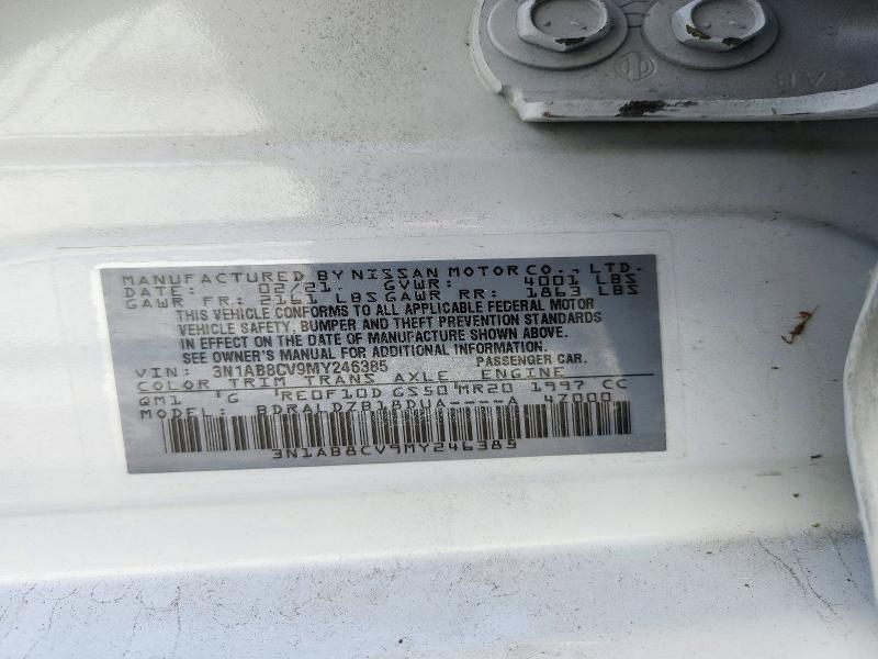 Aukcja sprzedaży 2021 Nissan Sentra, vin: 3N1AB8CV9MY246385, numer aukcji: 72243016