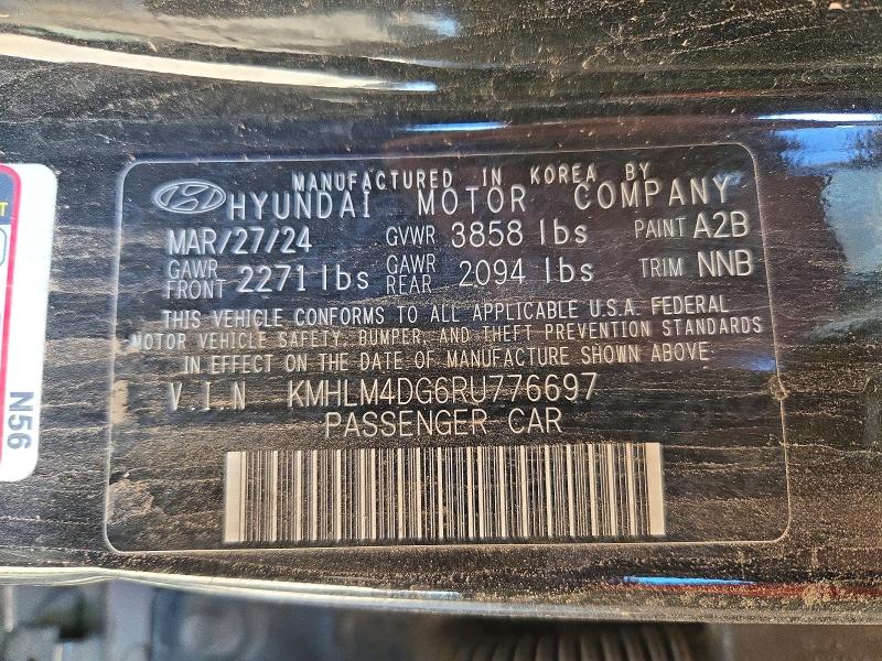 71358976 :رقم المزاد ، KMHLM4DG6RU776697 vin ، 2024 Hyundai Elantra مزاد بيع
