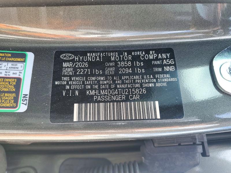 Aukcja sprzedaży 2026 Hyundai Elantra, vin: KMHLM4DG4TU215826, numer aukcji: 72539646