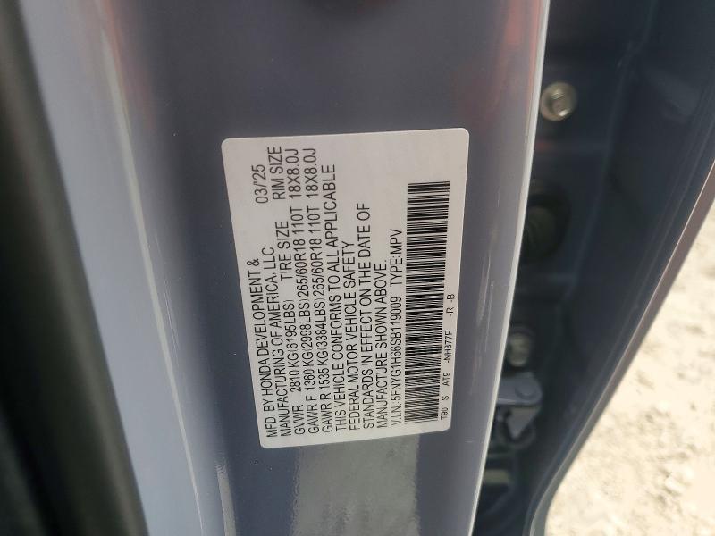 Aukcja sprzedaży 2025 Honda Pilot, vin: 5FNYG1H66SB119009, numer aukcji: 72728356