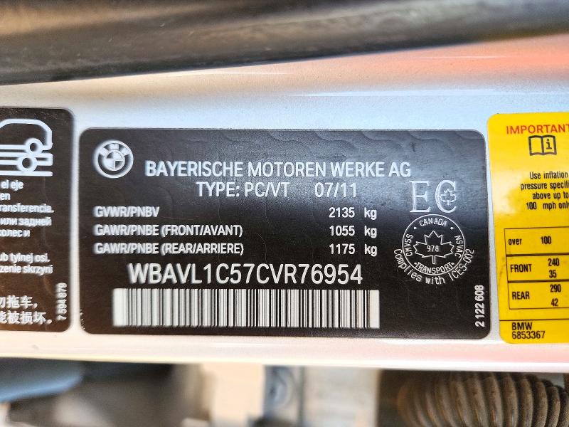 Продаж на аукціоні авто 2012 Bmw X1, vin: WBAVL1C57CVR76954, номер лоту: 73269306