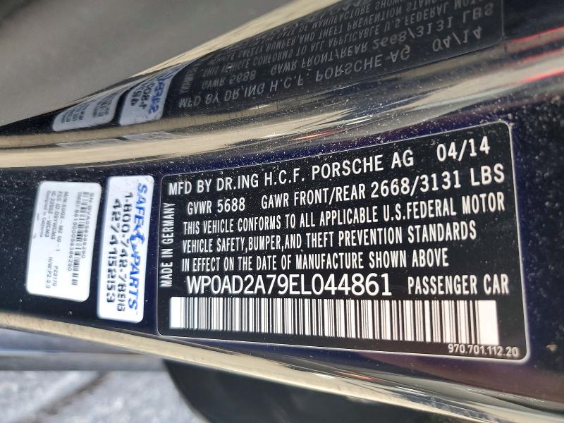 Продаж на аукціоні авто 2014 Porsche Panamera, vin: WP0AD2A79EL044861, номер лоту: 71674826