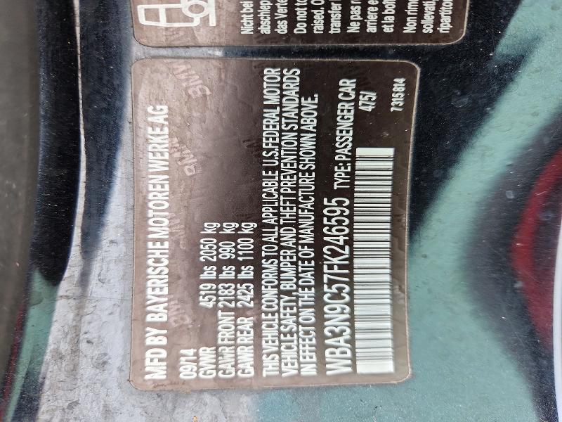 72160136 :رقم المزاد ، WBA3N9C57FK246595 vin ، 2015 Bmw 428 مزاد بيع