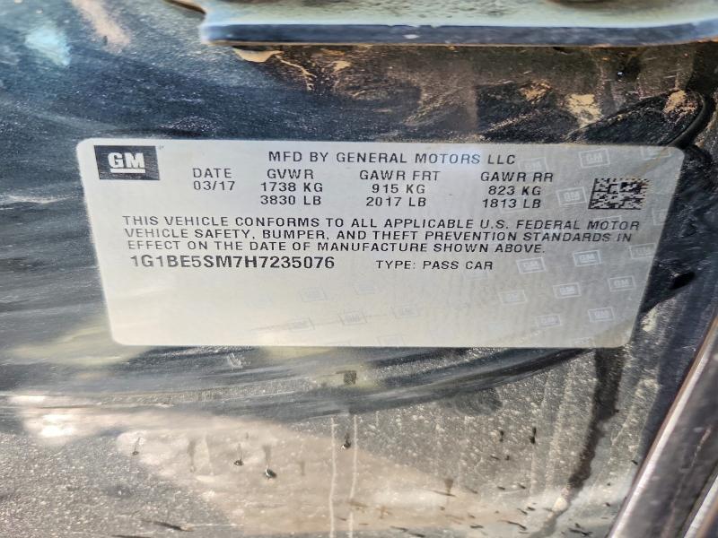 Продажа на аукционе авто 2017 Chevrolet Cruze, vin: 1G1BE5SM7H7235076, номер лота: 70380576