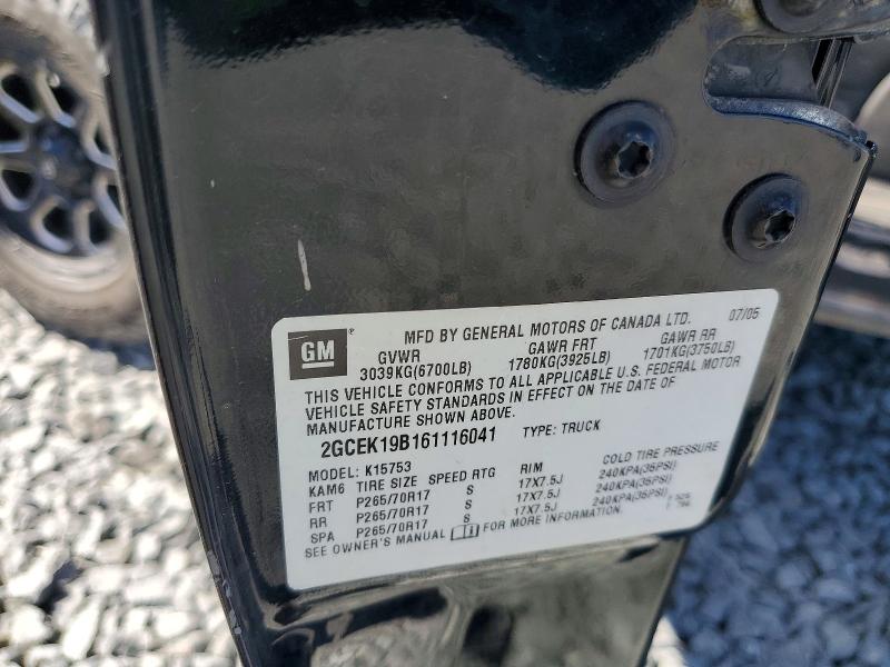 71772486 :رقم المزاد ، 2GCEK19B161116041 vin ، 2006 Chevrolet Silverado مزاد بيع
