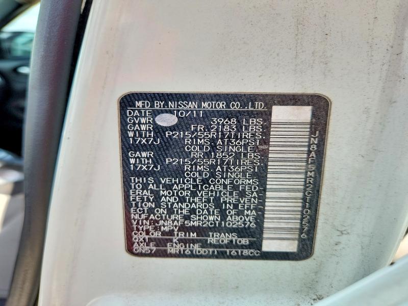 Aukcja sprzedaży 2012 Nissan Juke, vin: JN8AF5MR2CT102576, numer aukcji: 71722746
