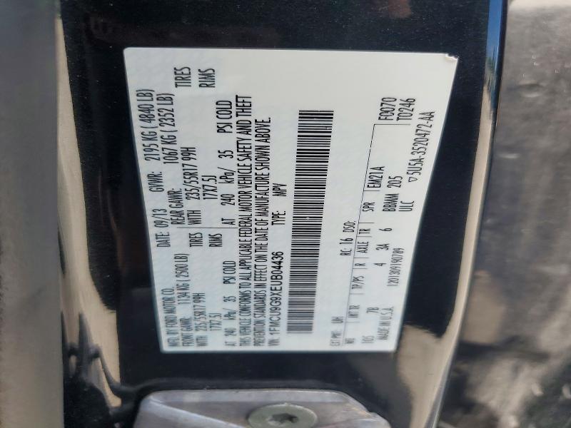 2014 Ford Escape მანქანა იყიდება აუქციონზე, vin: 1FMCU9G9XEUB04436, აუქციონის ნომერი: 72350686