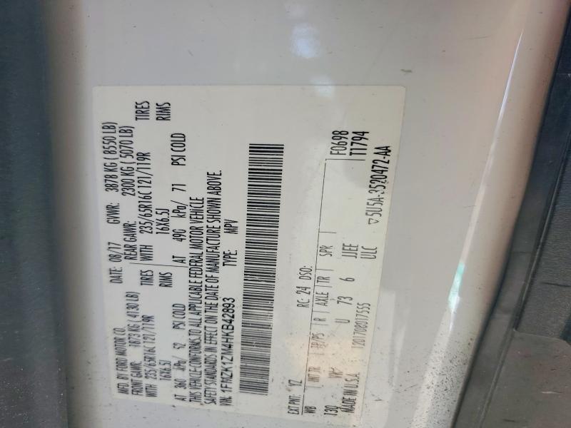 Продаж на аукціоні авто 2017 Ford Transit, vin: 1FMZK1ZM4HKB42893, номер лоту: 71603326