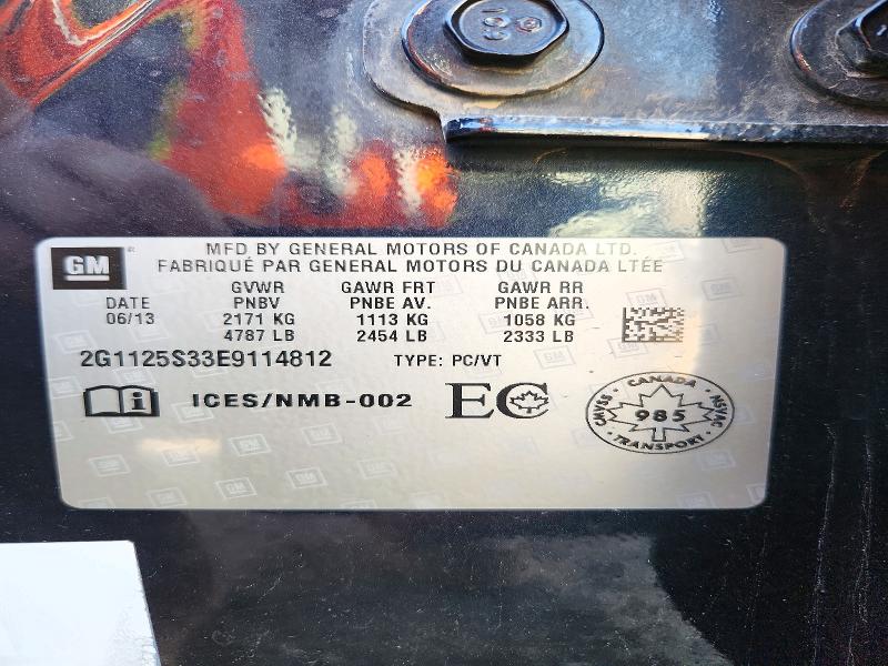 72181426 :رقم المزاد ، 2G1125S33E9114812 vin ، 2014 Chevrolet Impala مزاد بيع