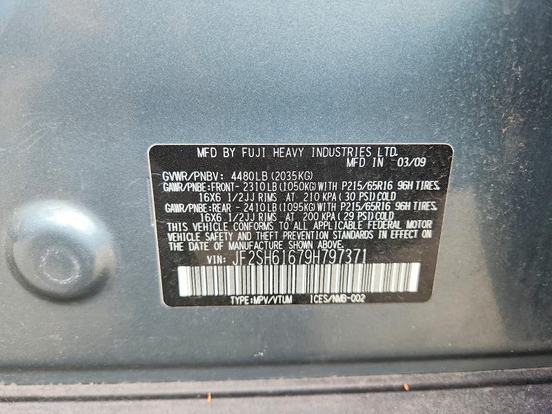Продаж на аукціоні авто 2009 Subaru Forester, vin: JF2SH61679H797371, номер лоту: 71151706