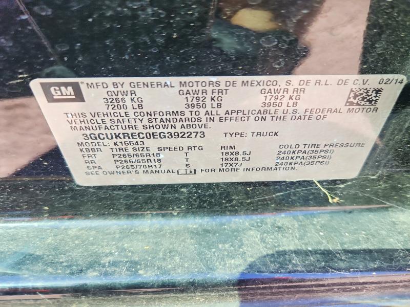 Продаж на аукціоні авто 2014 Chevrolet Silverado, vin: 3GCUKREC0EG392273, номер лоту: 71978686