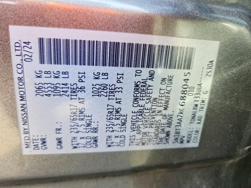 Продажа на аукционе авто 2024 Nissan Rogue, vin: 5N1BT3AA7RC688045, номер лота: 71229686