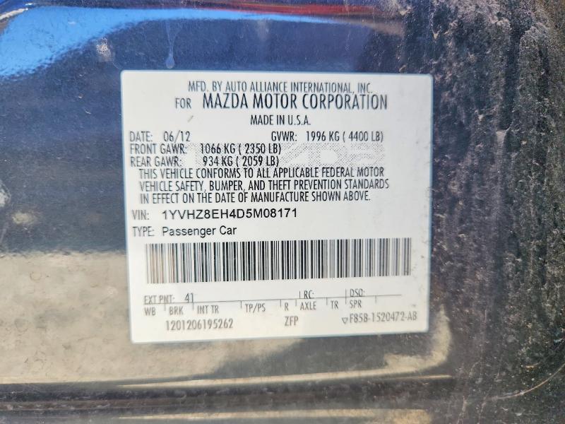 Aukcja sprzedaży 2013 Mazda 6, vin: 1YVHZ8EH4D5M08171, numer aukcji: 70897326