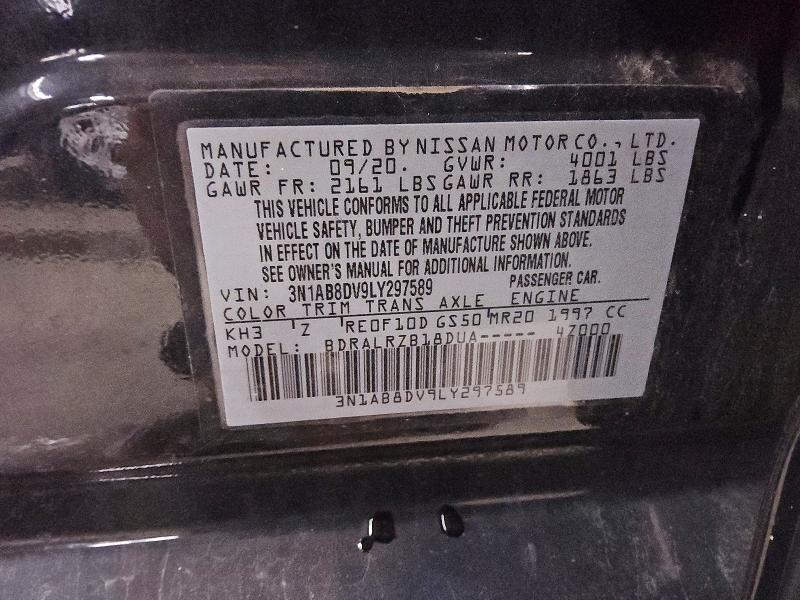 Продаж на аукціоні авто 2020 Nissan Sentra, vin: 3N1AB8DV9LY297589, номер лоту: 70262496