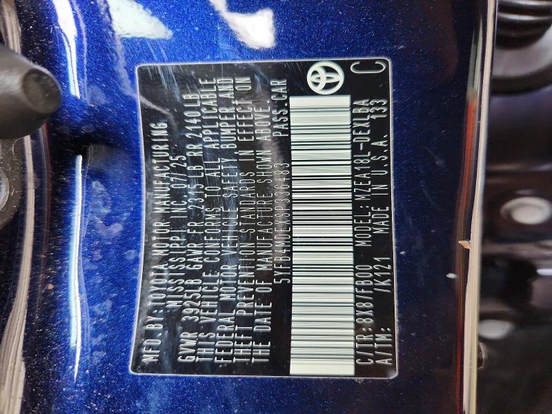 Aukcja sprzedaży 2025 Toyota Corolla, vin: 5YFB4MDEXSP336483, numer aukcji: 71039786