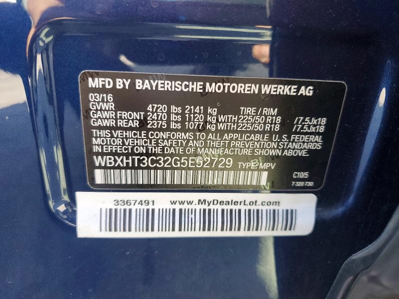Продажа на аукционе авто 2016 Bmw X1, vin: WBXHT3C32G5E52729, номер лота: 71676656