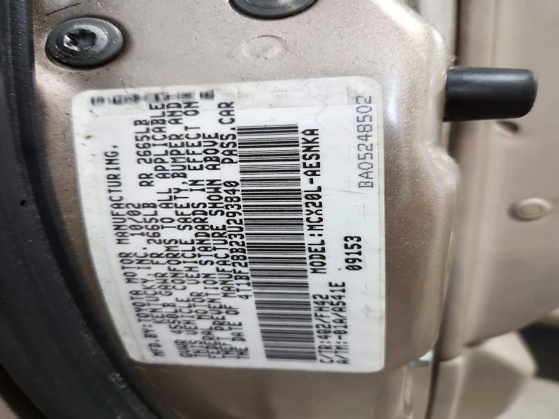 72157806 :رقم المزاد ، 4T1BF28B23U293840 vin ، 2003 Toyota Avalon مزاد بيع