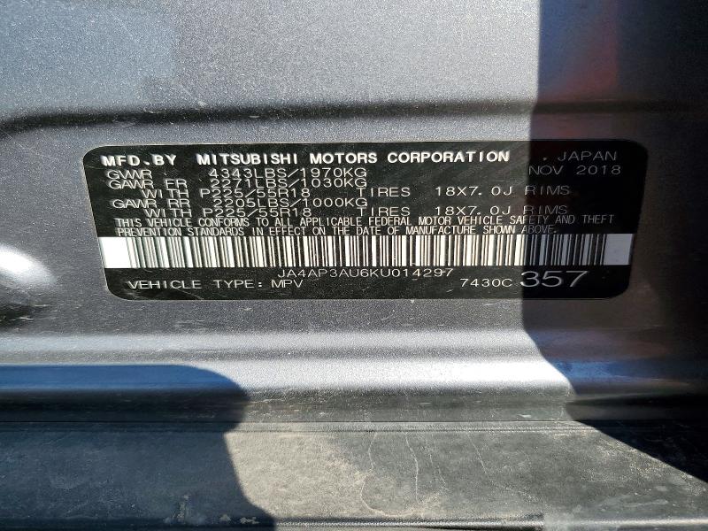 Aukcja sprzedaży 2019 Mitsubishi Outlander Sport, vin: JA4AP3AU6KU014297, numer aukcji: 71926636