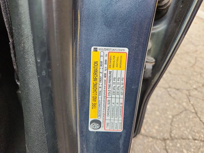 2019 Chevrolet Malibu მანქანა იყიდება აუქციონზე, vin: 1G1ZD5ST1KF172479, აუქციონის ნომერი: 71211786