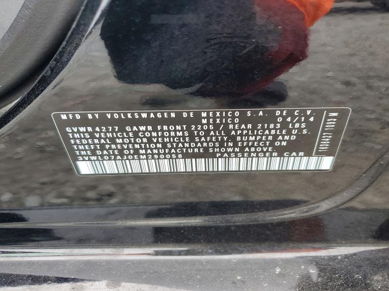 Продаж на аукціоні авто 2014 Volkswagen Jetta, vin: 3VWL07AJ0EM290058, номер лоту: 71490336