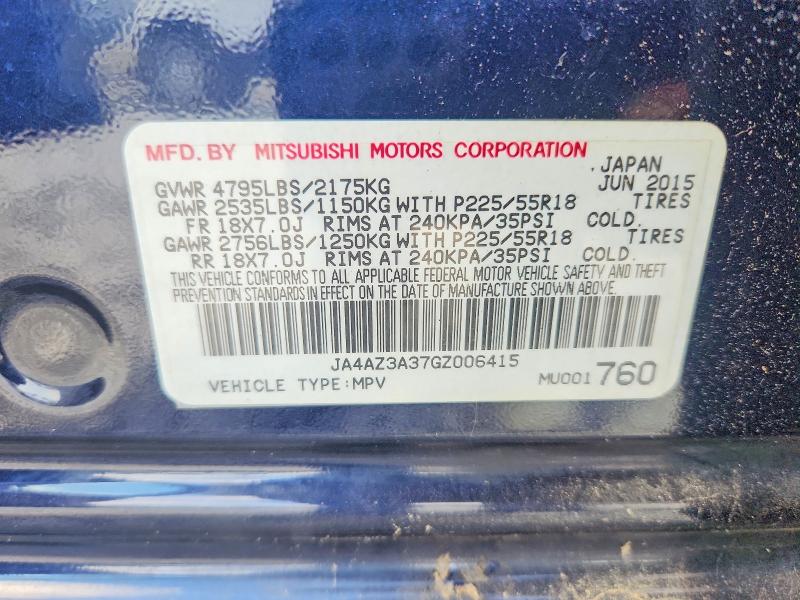 Продаж на аукціоні авто 2016 Mitsubishi Outlander, vin: JA4AZ3A37GZ006415, номер лоту: 70778536