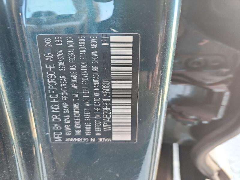 73176536 :رقم المزاد ، WP1AB29P83LA60801 vin ، 2003 Porsche Cayenne مزاد بيع