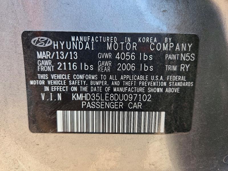 Продаж на аукціоні авто 2013 Hyundai Elantra Gt, vin: KMHD35LE8DU097102, номер лоту: 73088486
